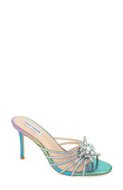 Steve Madden Cirkus Crystal Slide Sandal In Bright Multi