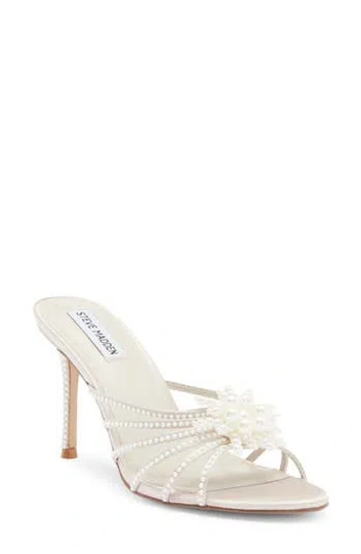 Steve Madden Cirkus Crystal Slide Sandal In Ivory