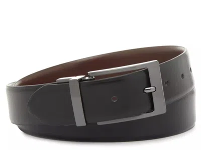 Steve Madden Classic Burnished Reversible Belt In Black