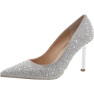 Steve Madden Classier Womens Rhinestone Pointed Toe Pumps In Crystal Rhinestone