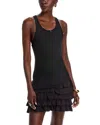 Steve Madden Clea Ruffle Sleeveless Dress In Black