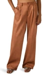 Steve Madden Clove Faux Suede Wide Leg Pants In Brown
