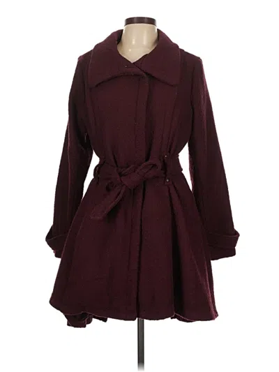 Pre-owned Steve Madden Coat In Burgundy
