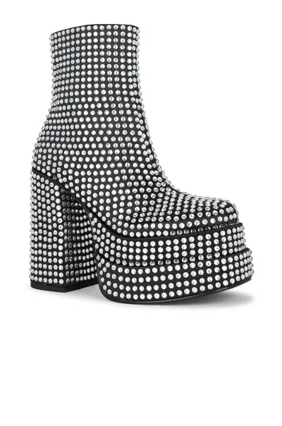 STEVE MADDEN COBRA BOOTS WOMEN'S BLACK RHINESTONE PLATFORM BOOTIES JOBB1835