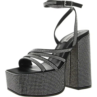 Steve Madden Cocktails Womens Faux Leather Embellished Platform Sandals In Multi