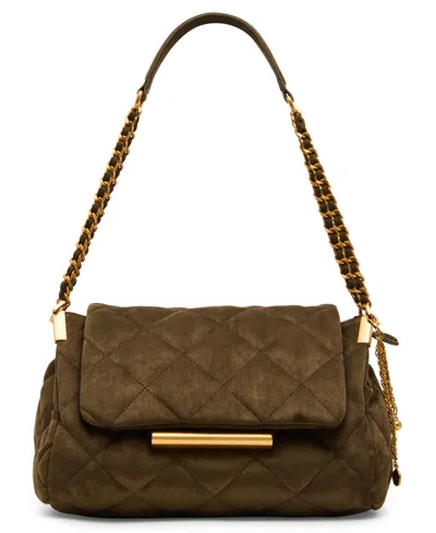 Steve Madden Colette Quilted Small Shoulder Handbag In Green