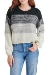 Steve Madden Colette Stripe Sweater In Grey Multi