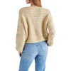 Steve Madden Women's Colette Striped Bubble-sleeve Sweater In Yellow Multi