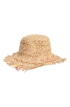 Steve Madden Coley Coastal Chevron Straw Hat