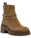 Steve Madden Colletta Boots Women's Camel Suede Block Heel Bootie Lion348 In Brown