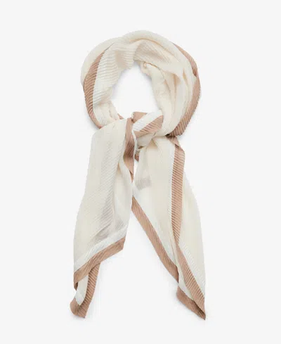 Steve Madden Color Block Pleated Oblong Scarf In Camel