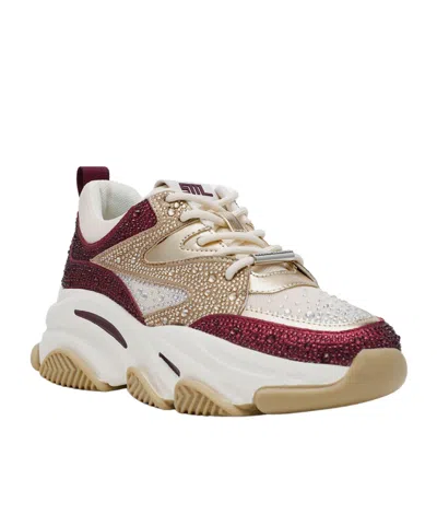 Steve Madden Color-block Rhinestone Dad Sneakers In Multi