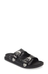 Steve Madden Connely Buckle Slide Sandal In Black