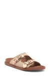 Steve Madden Connely Buckle Slide Sandal In Brown Multi