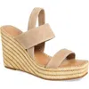 Steve Madden Contessa Espadrille Platform Wedge Sandal In Sand Suede