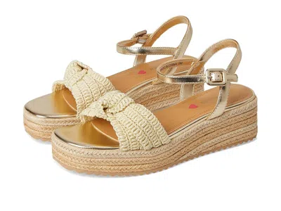 Steve Madden Cookie (little Kid/big Kid) Girls Shoes Natural : 4 Big Kid M, Synthetic In Multi