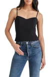 Steve Madden Cooper Corset Top In Black