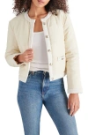 Steve Madden Coppella Button Front Jacket In Cream Tan