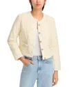 Steve Madden Coppella Button Front Jacket In Cream Tan