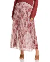 Steve Madden Coppola Floral Pleated Maxi Skirt In Blush