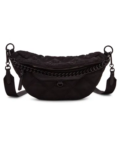 Steve Madden Cory Nylon Quilted Sling Bag In Black