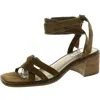 Steve Madden Cory Womens Strappy Suede Block Heel In Multi