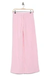 Steve Madden Cotton Gauze Wide Leg Pants In Pink Lemonade