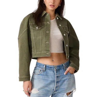 Steve Madden Covey Cropped Jacket In Green