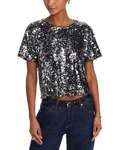 Steve Madden Cressa Embellished Top In Black