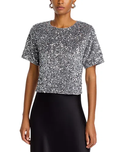 Steve Madden Cressa Sequined Velvet Top In Multi