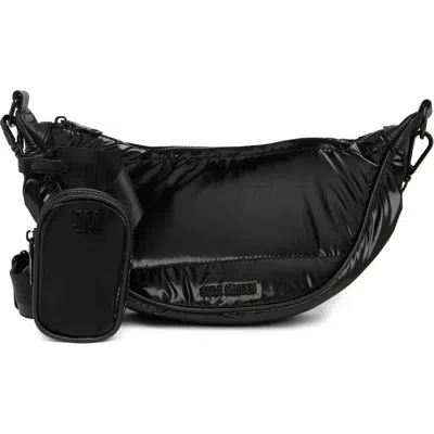 Steve Madden Crest Nylon Sling Crossbody Bag In Black