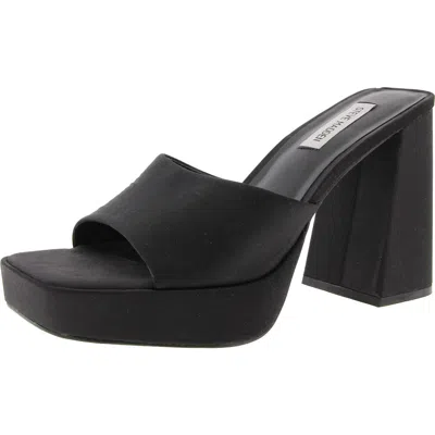 Steve Madden Cristo Womens Padded Insole Block Heel In Black