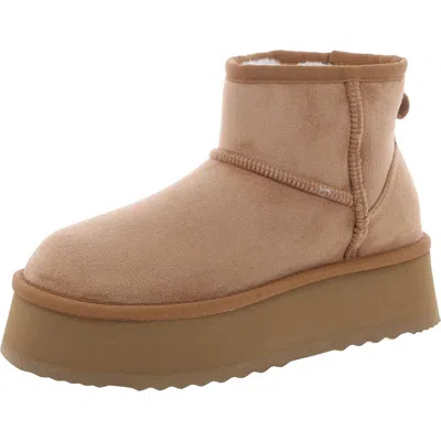 Steve Madden Crue Platform Cozy Booties In Pink