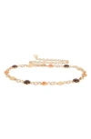 Steve Madden Crystal Chain Belt In Multi
