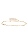 Steve Madden Crystal Chain Belt In Gold