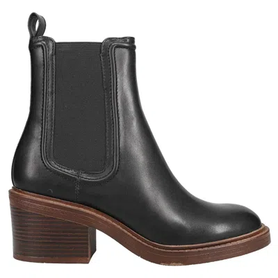 Steve Madden Curtsy Boots Women's Black Block Heel Ankle Chelsea Jobb900