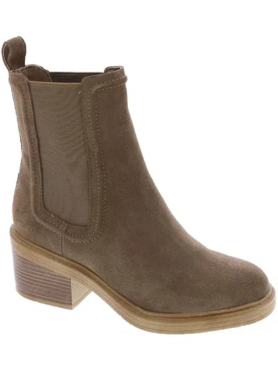 Steve Madden Curtsy Womens Suede Pull On Chelsea Boots In Multi