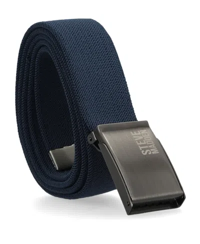 Steve Madden Cut To Fit Stretch Belt In Blue