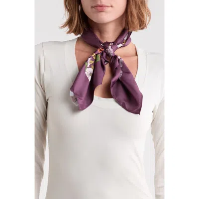 Steve Madden Cutflower Square Scarf In Wine Multi