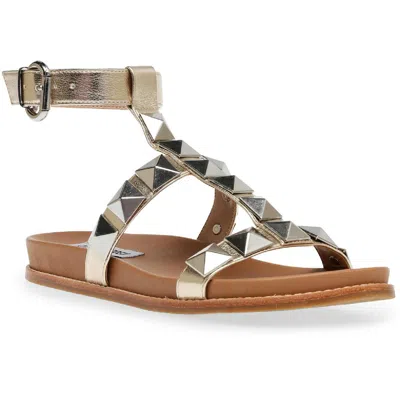 Steve Madden Daft Womens Studded Gladiator Sandals In Brown