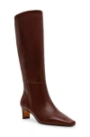 Steve Madden Ally Knee High Boot In Brown Leather