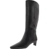 Steve Madden Dagne Womens Solid Leather Knee-high Boots In Black