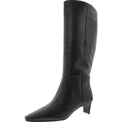Steve Madden Dagne Womens Solid Leather Knee-high Boots In Black