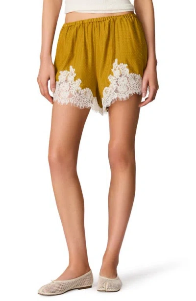 Steve Madden Daisee Lace Shorts In Green