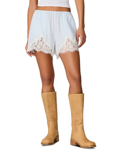 Steve Madden Daisee Lace Trim Shorts In White