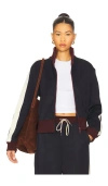 Steve Madden Daisy Colorblock Track Jacket In Brown