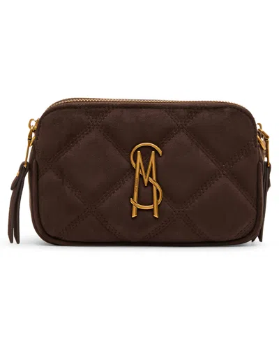 Steve Madden Daisy Quilted Mini Crossbody Handbag In Brown