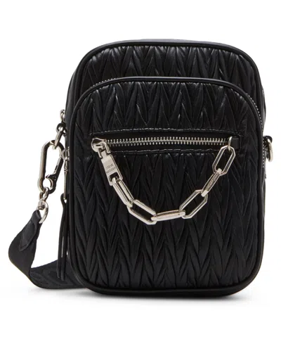 Steve Madden Damien Quilted Small Crossbody Bag In Black