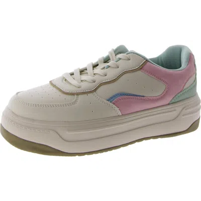 Steve Madden Dandy Womens Leather Padded Insole Casual And Fashion Sneakers In Multi