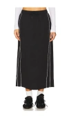 Steve Madden Danielle Piped Drawstring Waist Skirt In Black